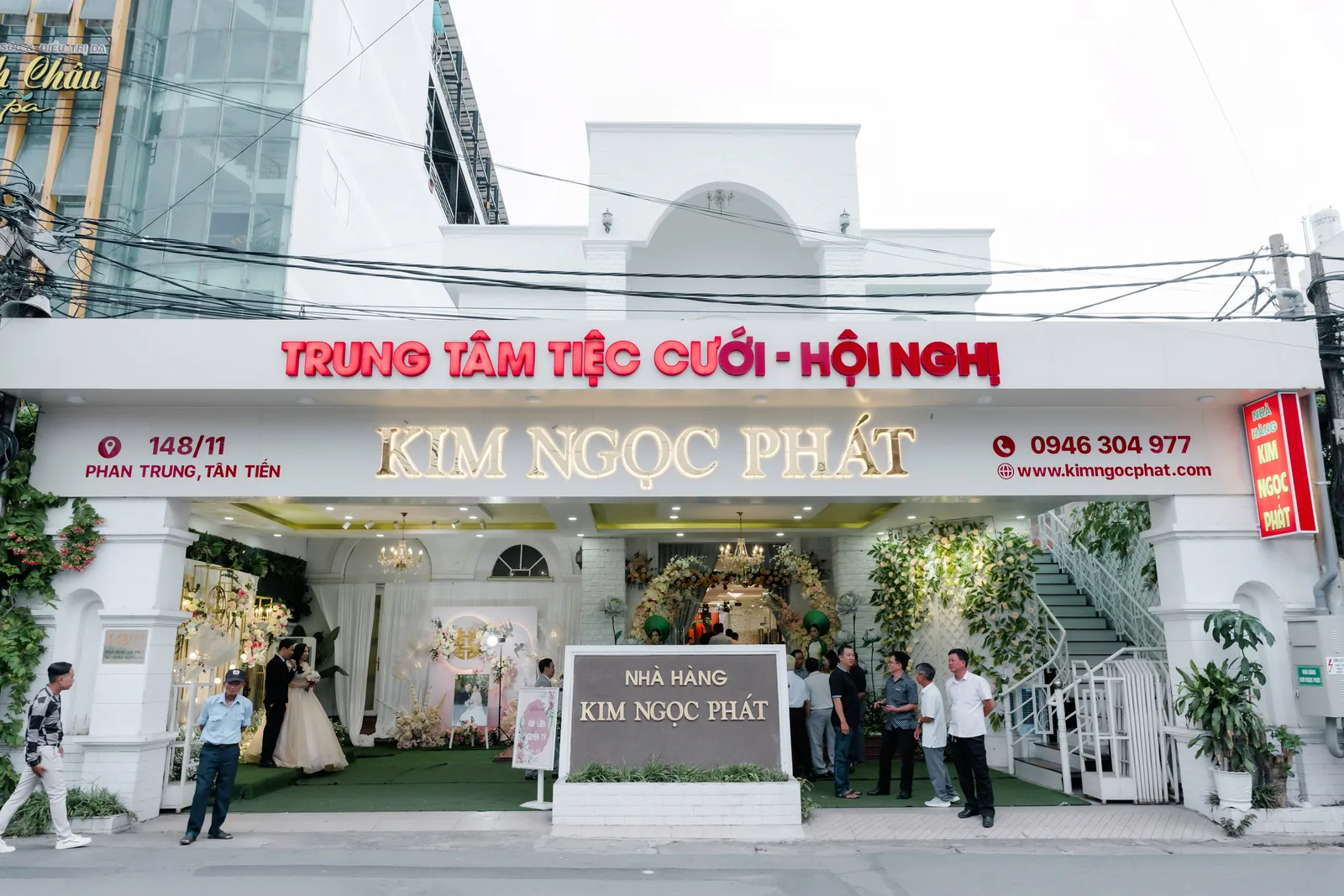 Mặt tiền Trung tâm tiệc cưới - hội nghị Kim Ngọc Phát tại 148/11 Phan Trung, Biên Hòa